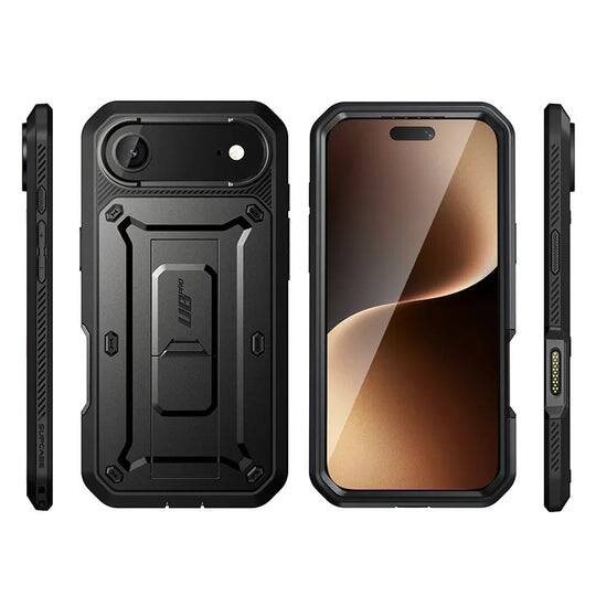 Back. SUPCASE - Unicorn Beetle Pro Rugged Case for iPhone 17 Air – Full-Body Protection with Screen Protector - Black.