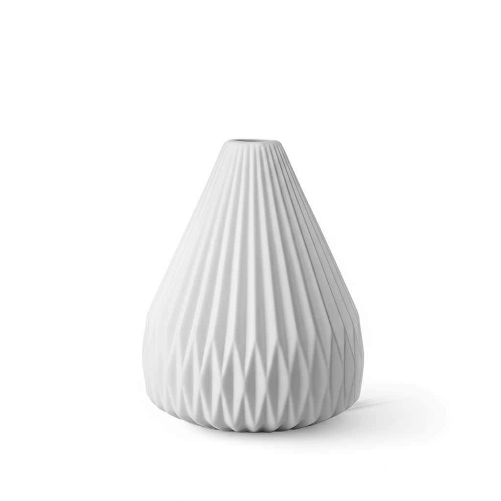 FINEAK - 9.1" White Dimmable Ceramic Bedside Table Lamp