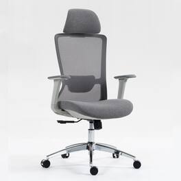 Spaco - Ergonomic High Back Mesh Executive Office Chair, for Home Office - Gray
