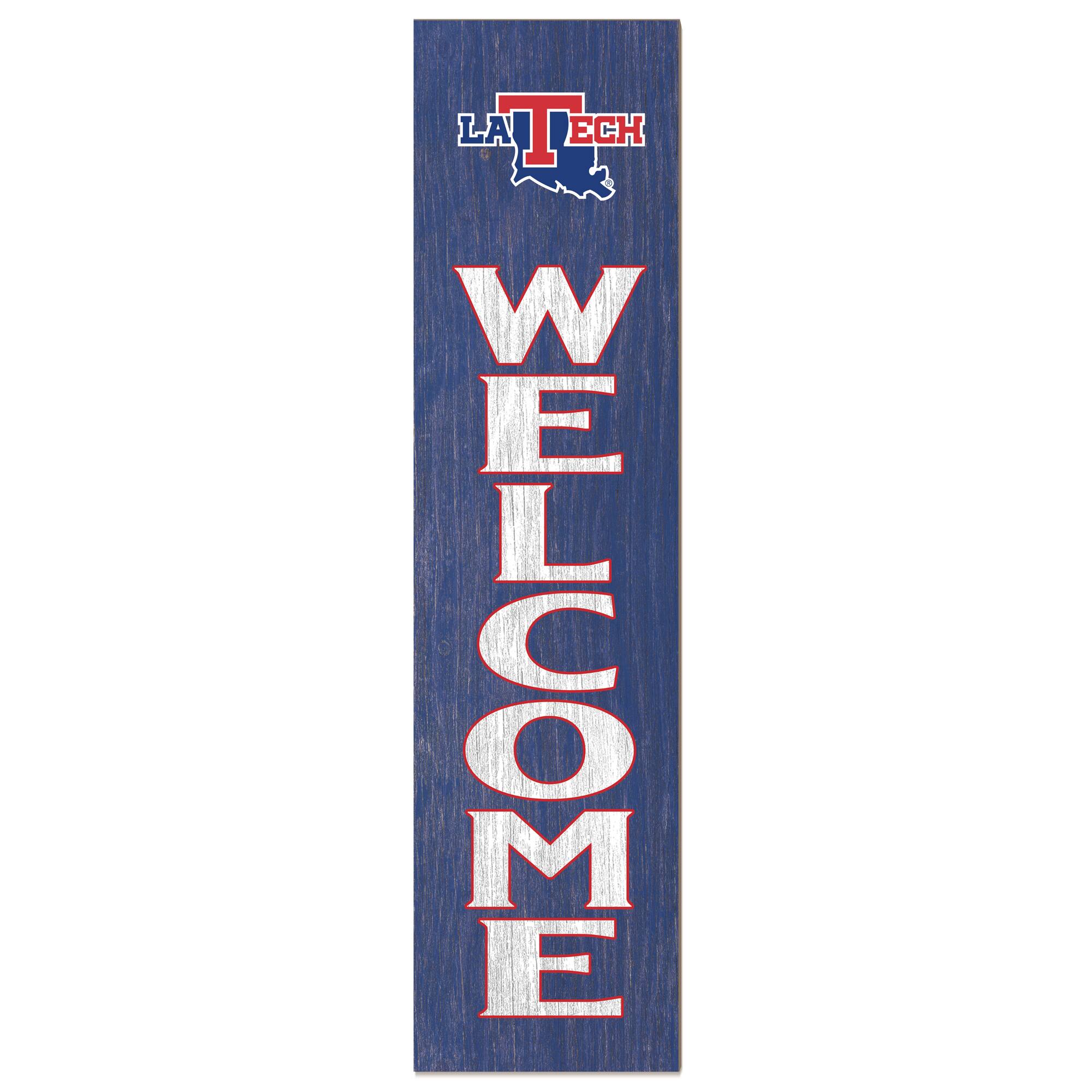 Louisiana Tech Bulldogs 12'' x 48'' Welcome Outdoor Leaner