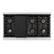 Alt View 9. ZLINE - 48 in. Wide 8 Burner Autograph 6.7 Cu. Ft. Freestanding Paramount DuoPro Gas Range with Bronze Helix Handles - Stainless Steel.