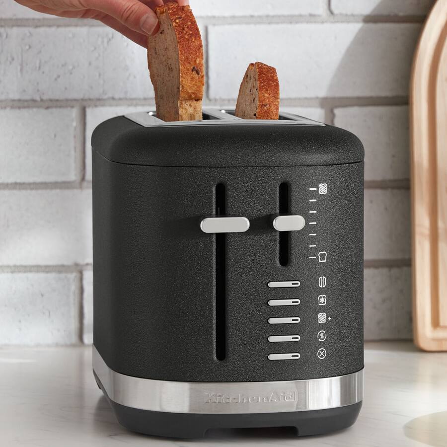 Programmable Toaster KitchenAid 2 Slice Programmable Toaster, 120V, Cast Iron Black ...