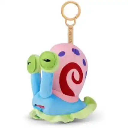 Front. Fuggler - Zuru Fuggler SpongeBob Gary 5 Inch Keyring Plush Funny Ugly Monster - Blue.