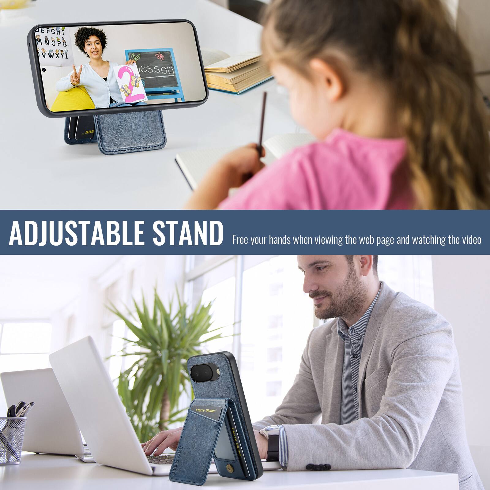 ADJUSTABLE STAND

Free your hands when viewing the web page and watching the video.