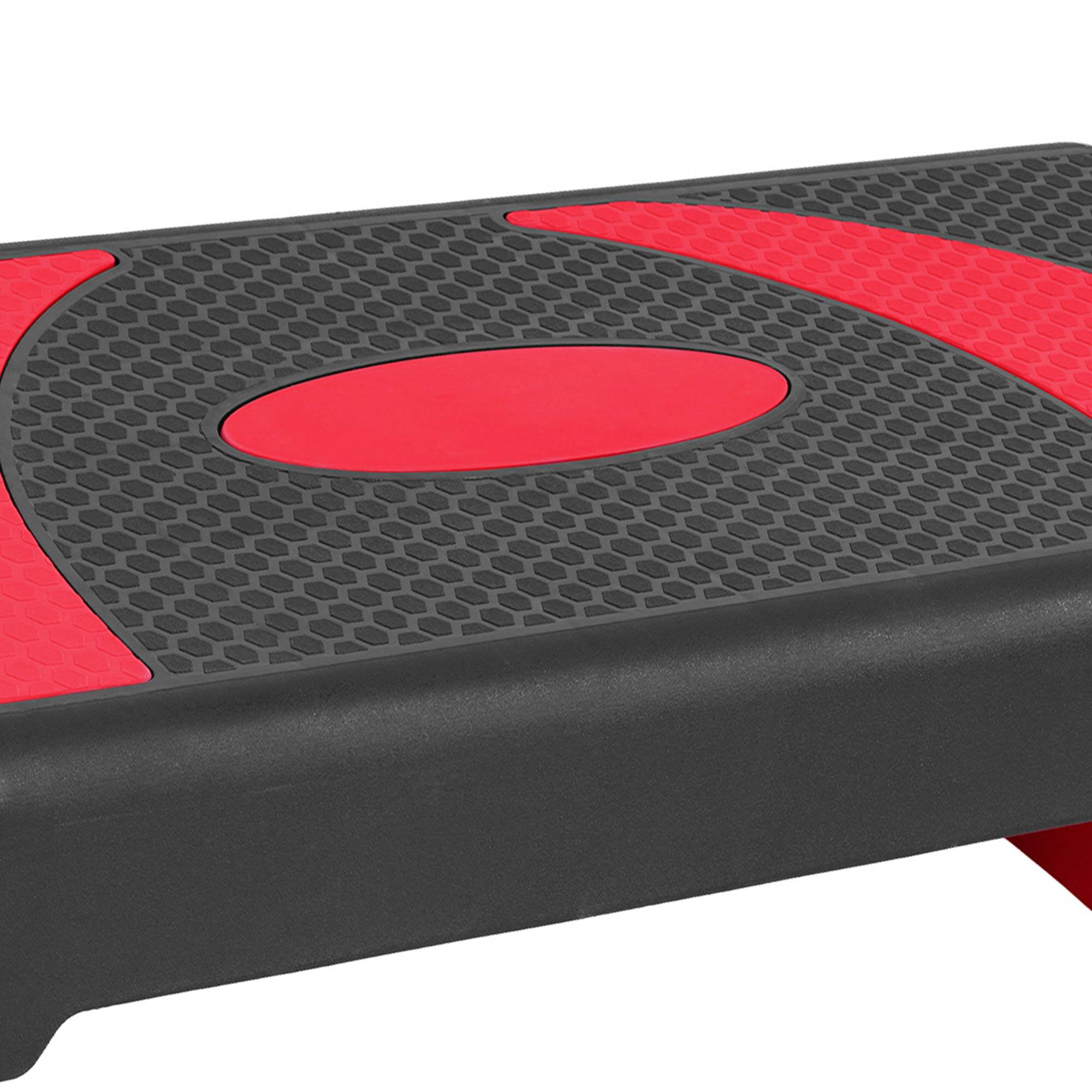 Alt View 7. BalanceFrom Fitness - BalanceFrom Fitness Adjustable Workout Aerobic Step Platform Trainer w/Raisers - Red.