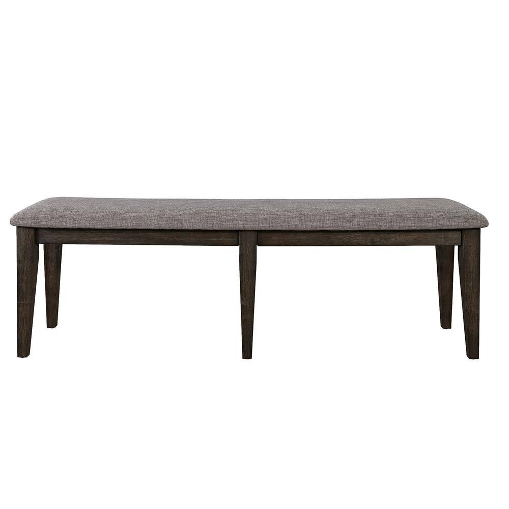 Angle. Liberty Furniture Industries - Double Bridge Bench (RTA) in Dark Chestnut - Brown.