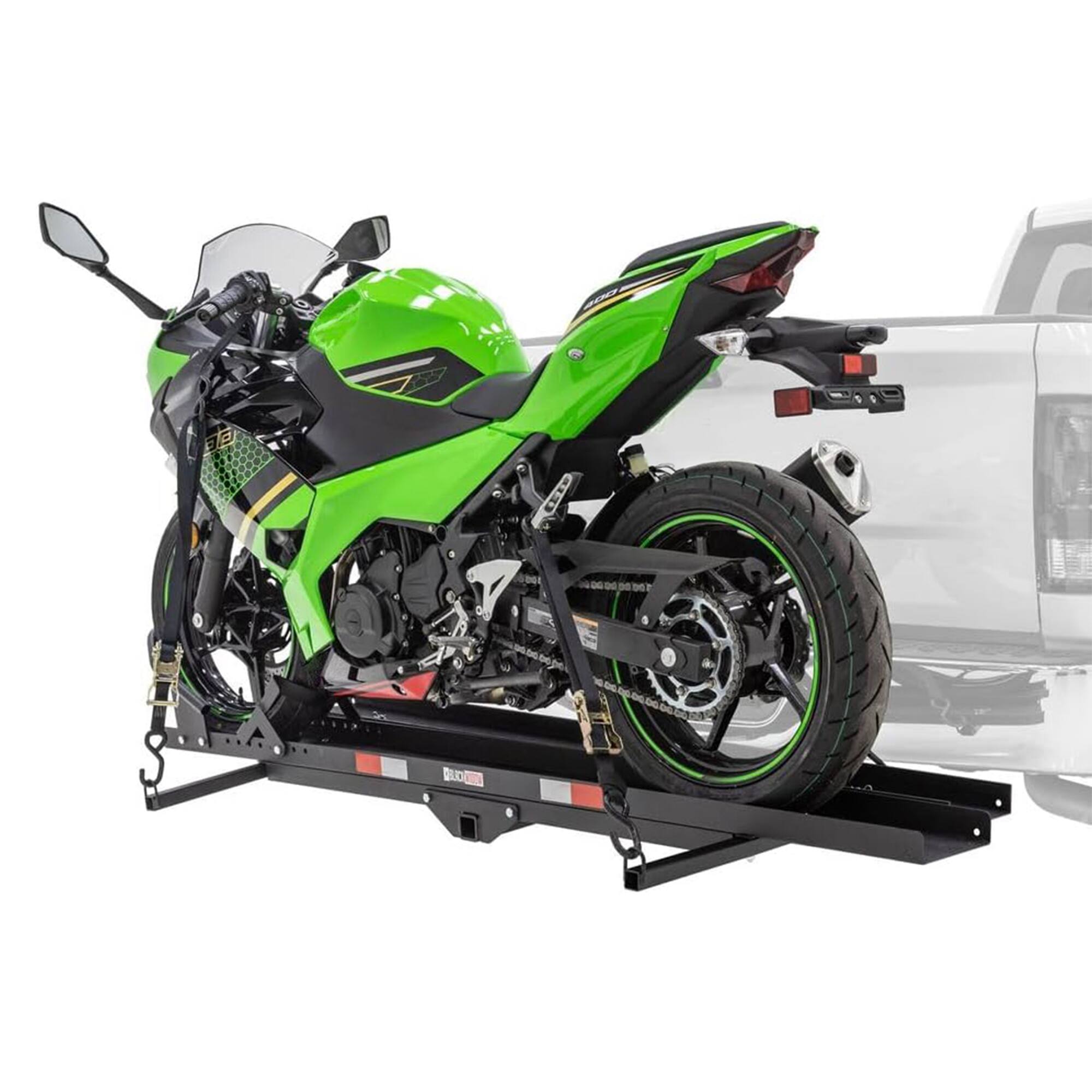 Alt View 8. Black Widow - Black Widow Motorcycle Bike Carrier with Ramp for 2" Hitch, 600 Pound Capacity - Black.