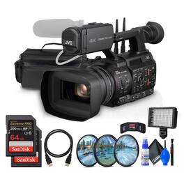 JVC - GY-HC550 9.35MP 4K UHD Handheld 4K Broadcast Professional Camcorder + More