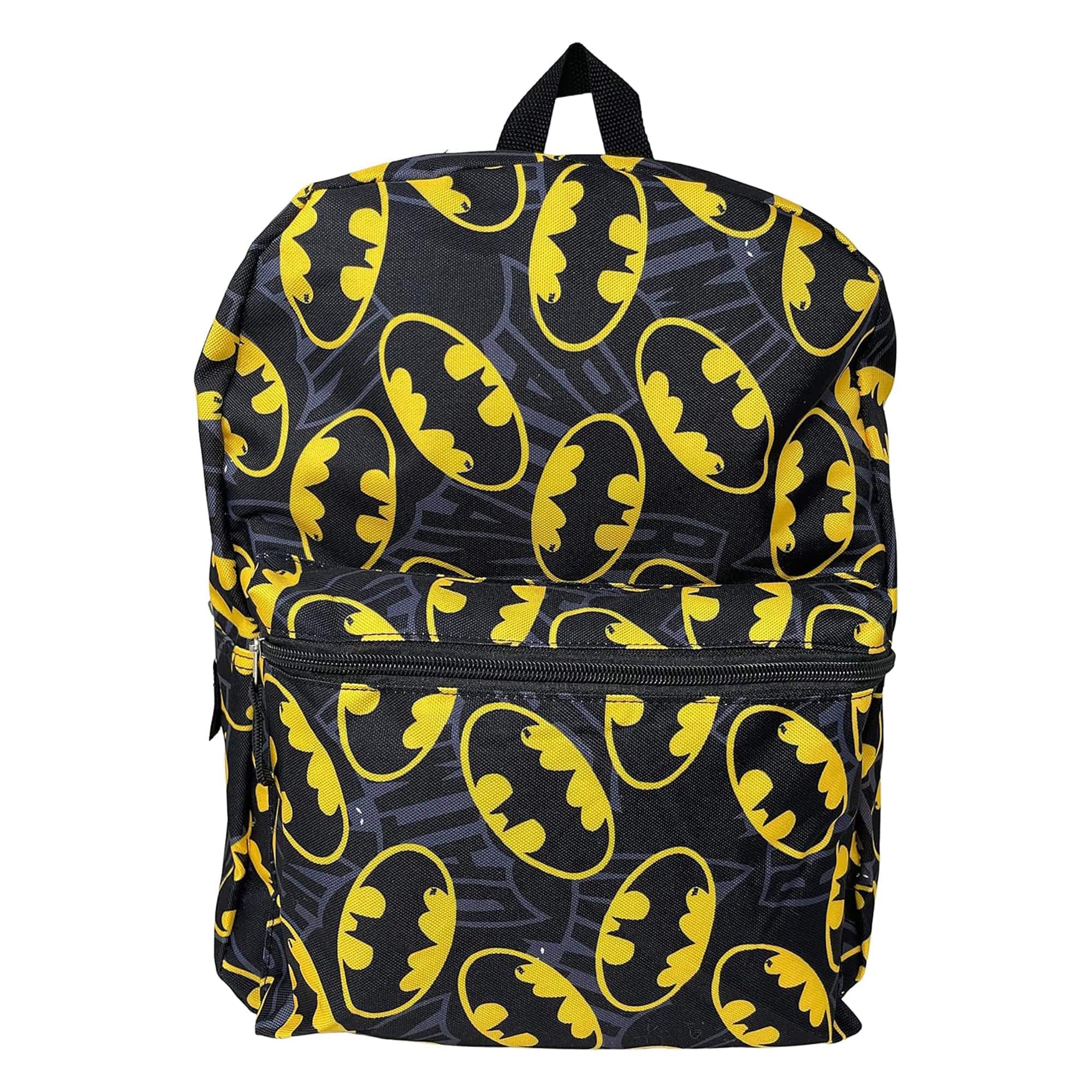 DC Universe - DC Comics Batman Logo 16 Inch Backpack - Black/Yellow