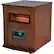 Front. Lifesmart - 6 Element Infrared Heater Wood Cabinet - Brown.