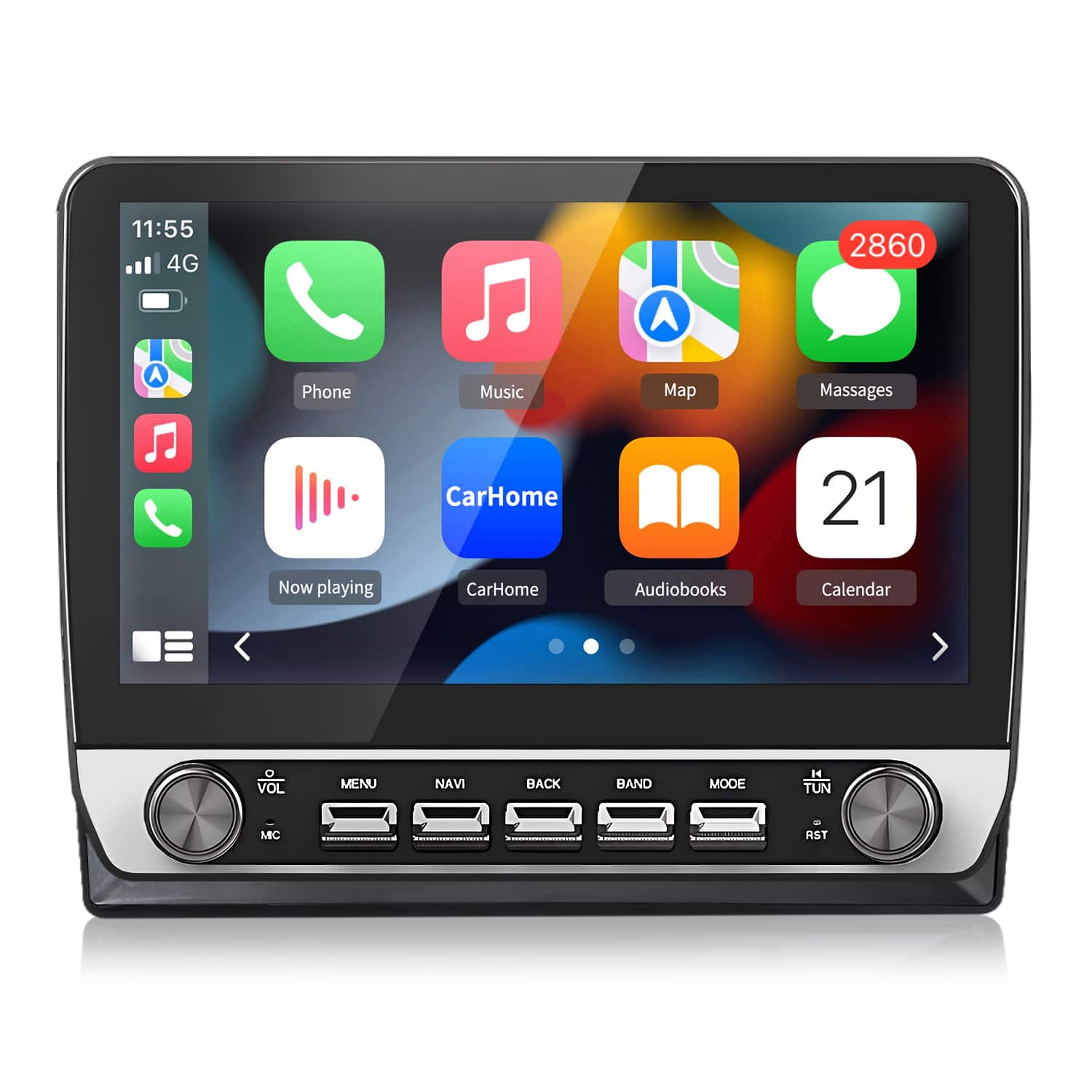 Junsun - 8 Core 4+64GB 10.1"carplay Android 15 Car Stereo Radio BT WIFI RDS SWC FM DSP For Jeep Wrangler JK 2007-2016 - Black