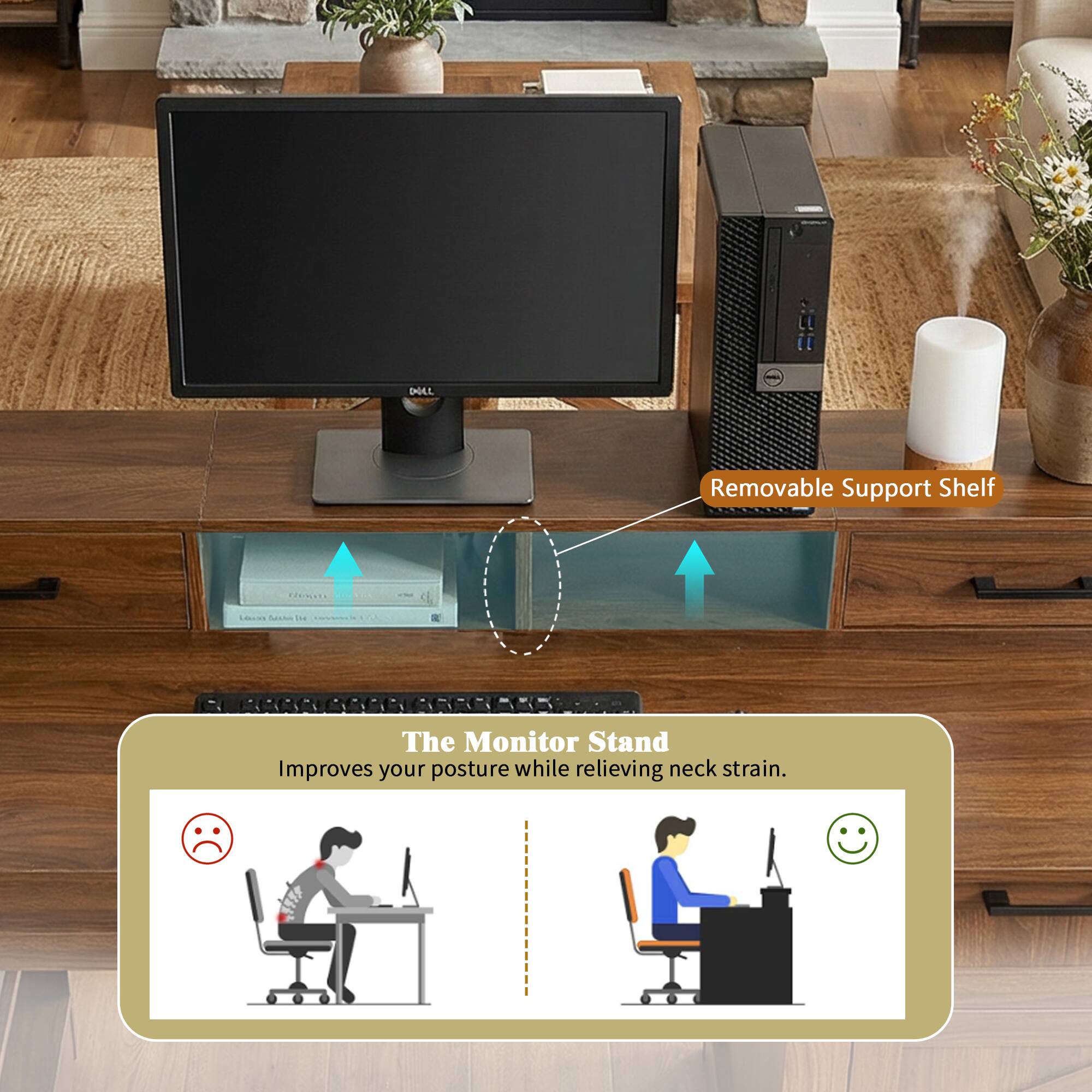 DUALL Removable Support Shelf TPUNATA

The Monitor Stand improves your posture while relieving neck strain.