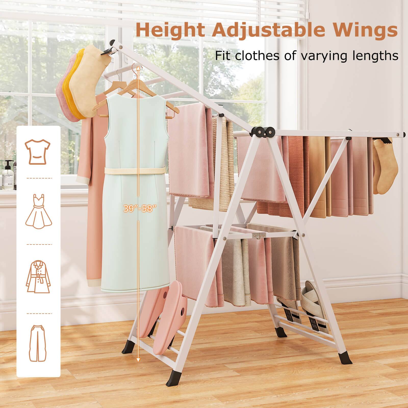 Height Adjustable Wings  
Fit clothes of varying lengths  
39" - 58"