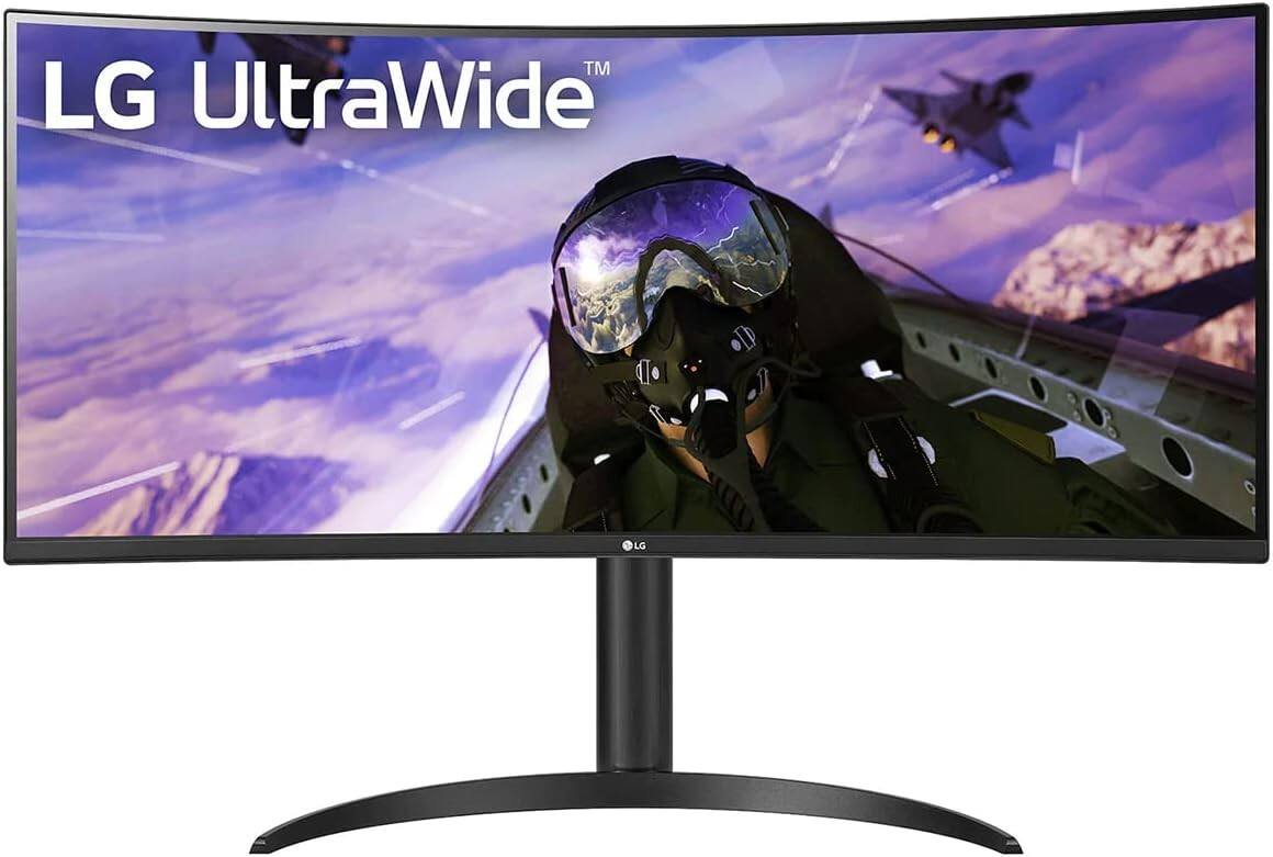 Angle. LG - LG 34BP65C-B 34" Class Curved Screen LED Monitor - 21:9 - Black - 34" Viewable - Vertical Alignment (VA) - Edge LED - Black.
