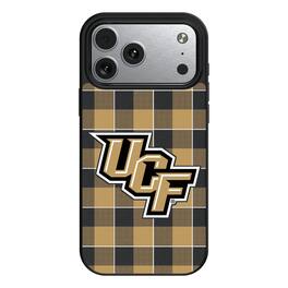 Keyscaper - NCAA - UCF Knights Plaid Magnetic Bump iPhone Case - 15 - Black