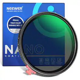 Neewer - 49mm True Color VND ND2-32, 1-5 Stops
