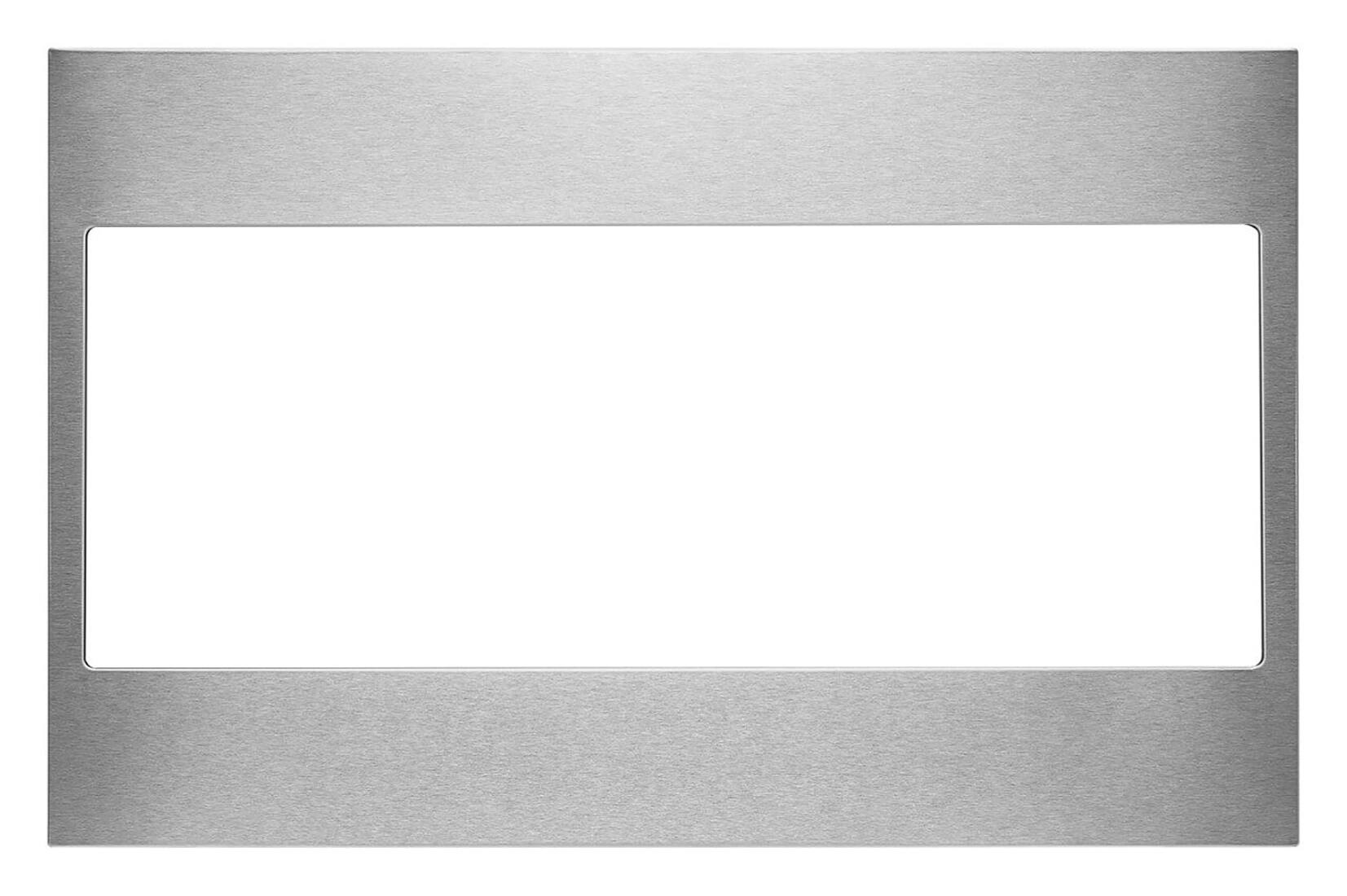 Front. Whirlpool - 32.5" Standard Frame Trim Kit for Select Whirlpool & KitchenAid Built-In Low-Profile Microwaves - Stainless Steel.
