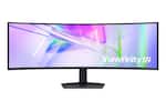 Front. Samsung - Samsung Viewfinity 49" S9 (S95UC) Dual QHD 1000R Curved Monitor (HDMI, USB, DisplayPort) - Black.