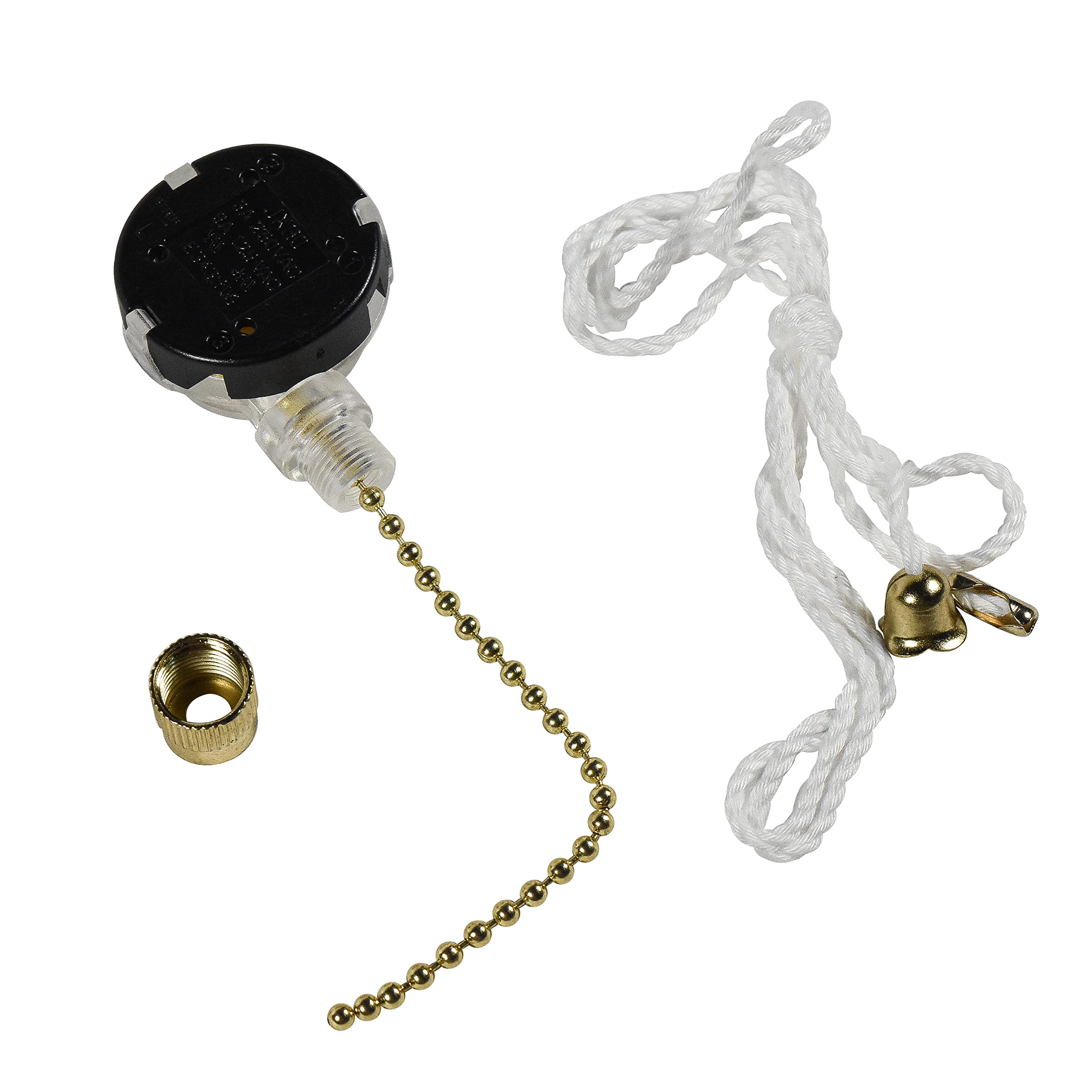 Alt View 1. HQRP - Ceiling Fan 3-Speed Control Switch for Hampton Bay Ceiling Fan (OFF,L-1, L-2, L-3) - yellow.