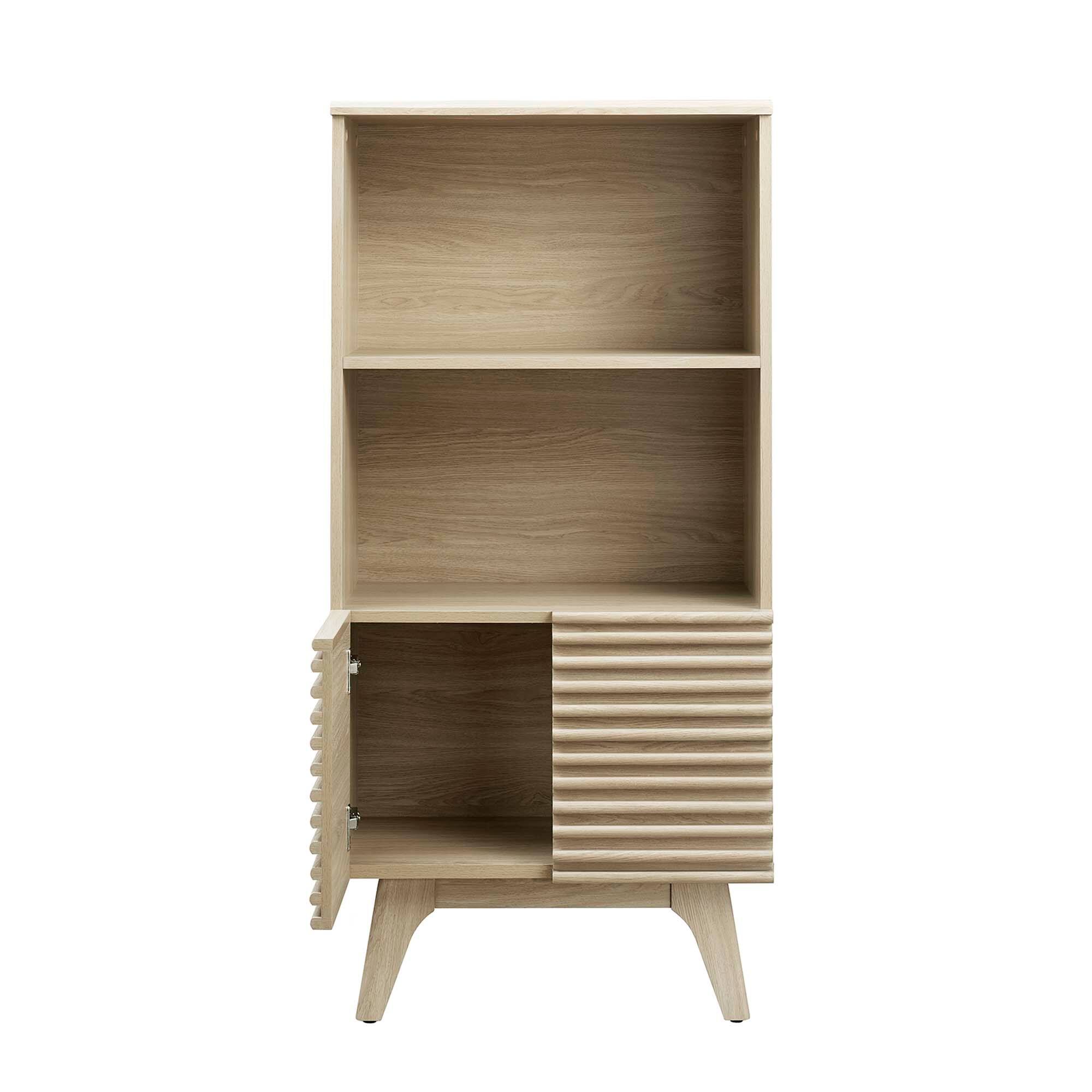 Alt View 5. Modway - Render Display Cabinet Bookshelf by Modway - Oak.