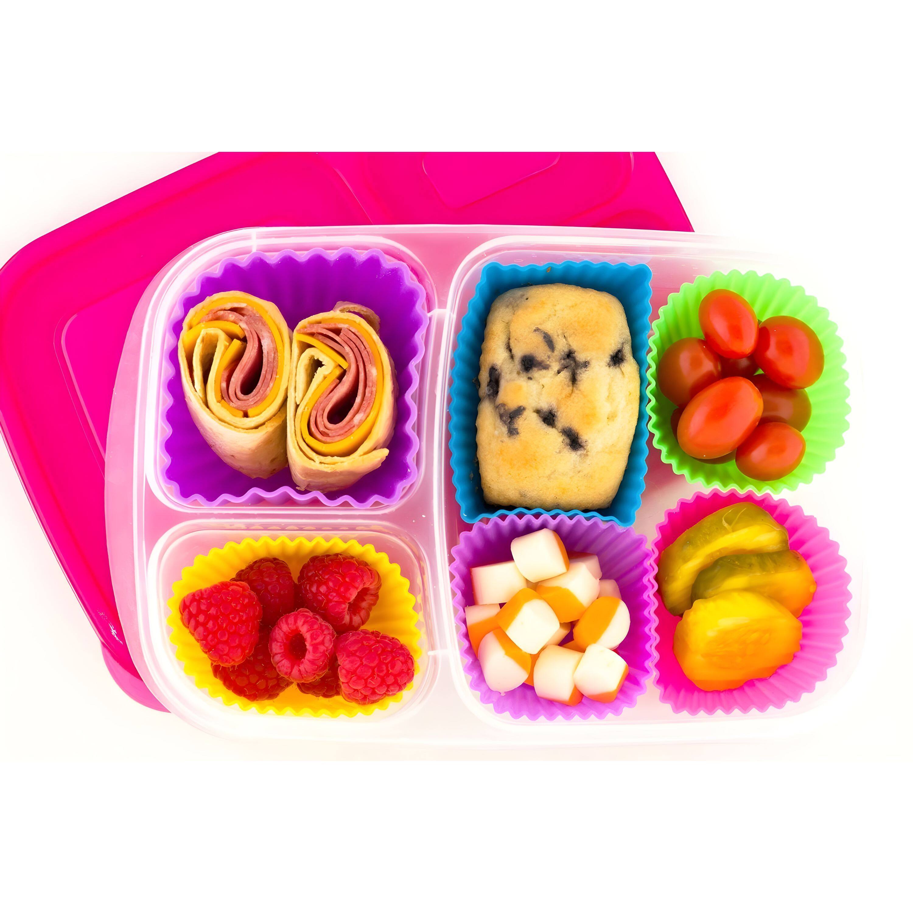 Back. Kitcheniva - Reusable Silicone Cake & Muffin Cupcake Liners 12 Pcs - Multicolor.