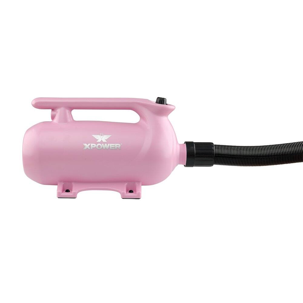 Alt View 2. XPOWER - B-163 High Velocity Variable Speed Double Motor Pet Dryer - Pastel Pink.