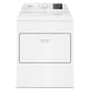 Front. Whirlpool - 7.0 Cu. Ft. Electric Dryer with Adaptive Dry and Top Venting - White.