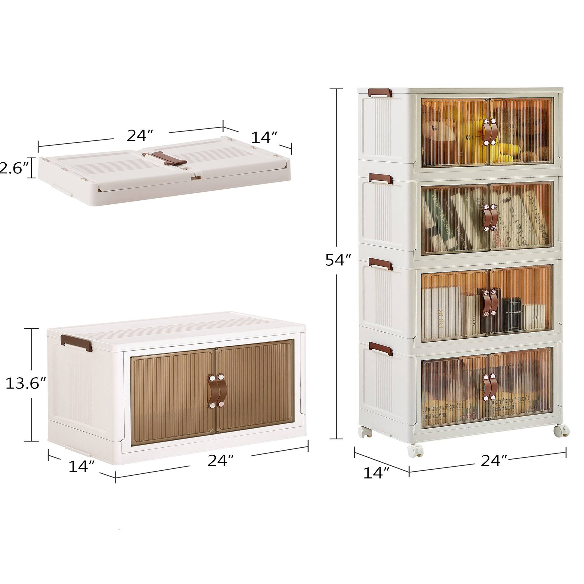 2.6" x 24" x 14"  
13.6" x 14" x 24"  
54" x 14" x 24"