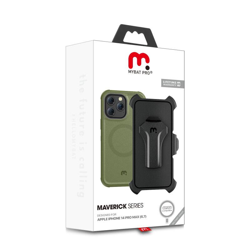 MYBAT PRO the LIFETIME WARRANTY  HELLOMYBAT is calling MAVERICK SERIES DESIGNED FOR APPLE IPHONE 14 PRO MAX (6.7) MILITARY GRADE