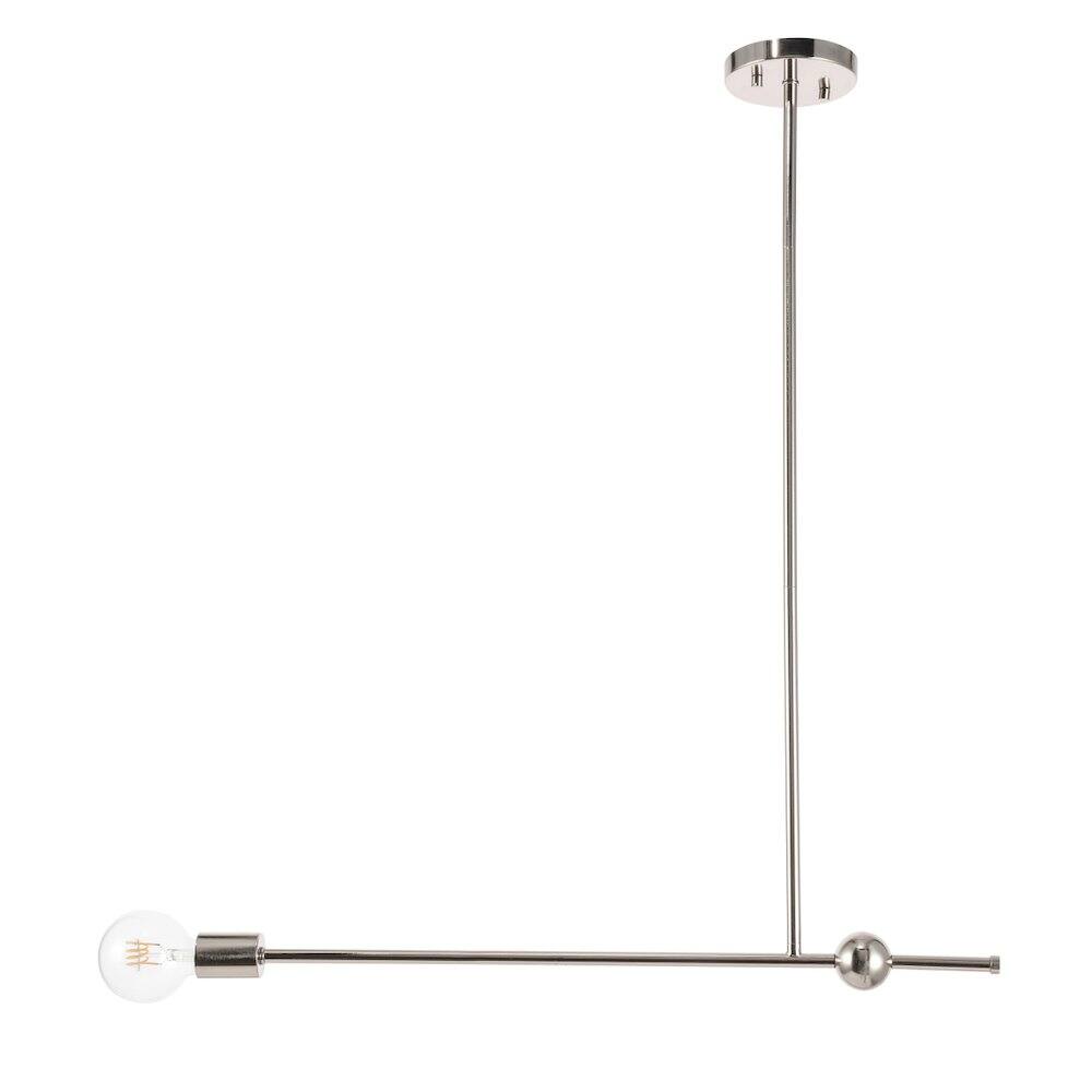 Alt View 6. Living District - Brees 1 Light Chrome Pendant - Chrome.