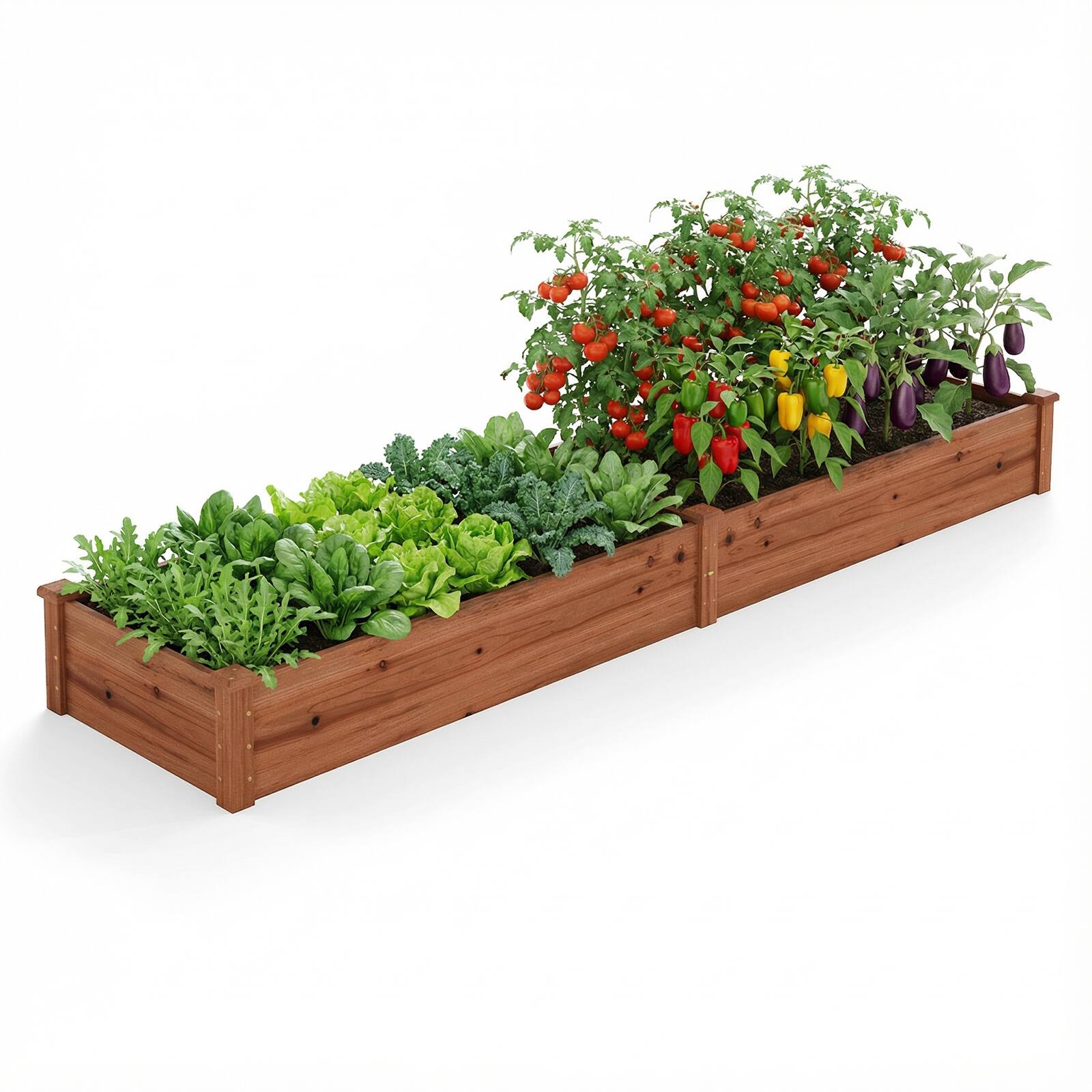 Alt View 9. Costway - Costway 1 PCS Wooden Raised Garden Bed Outdoor Wood Planter Box for Vegetables Flowers Fruit - Brown.