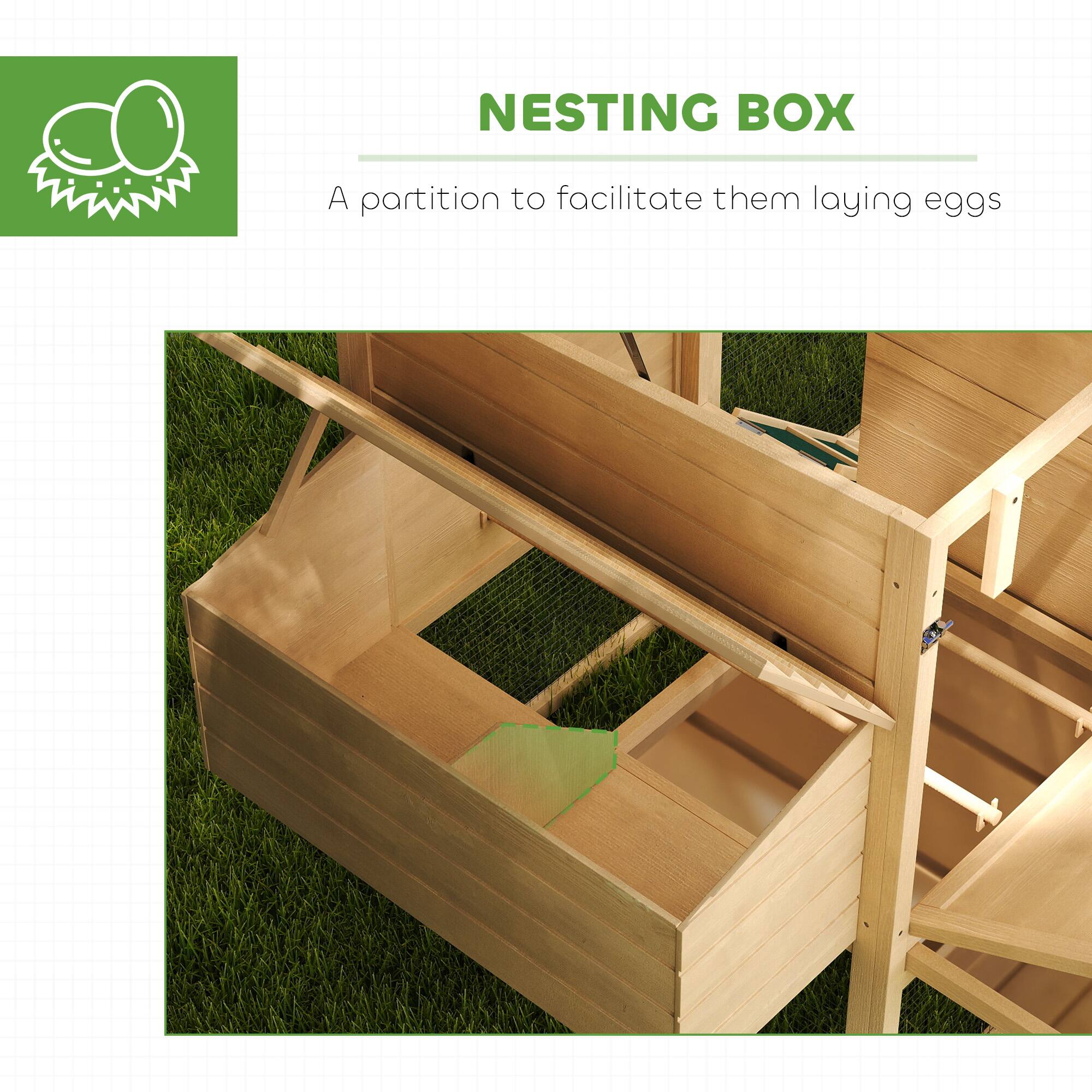 NESTING BOX  
A partition to facilitate them laying eggs