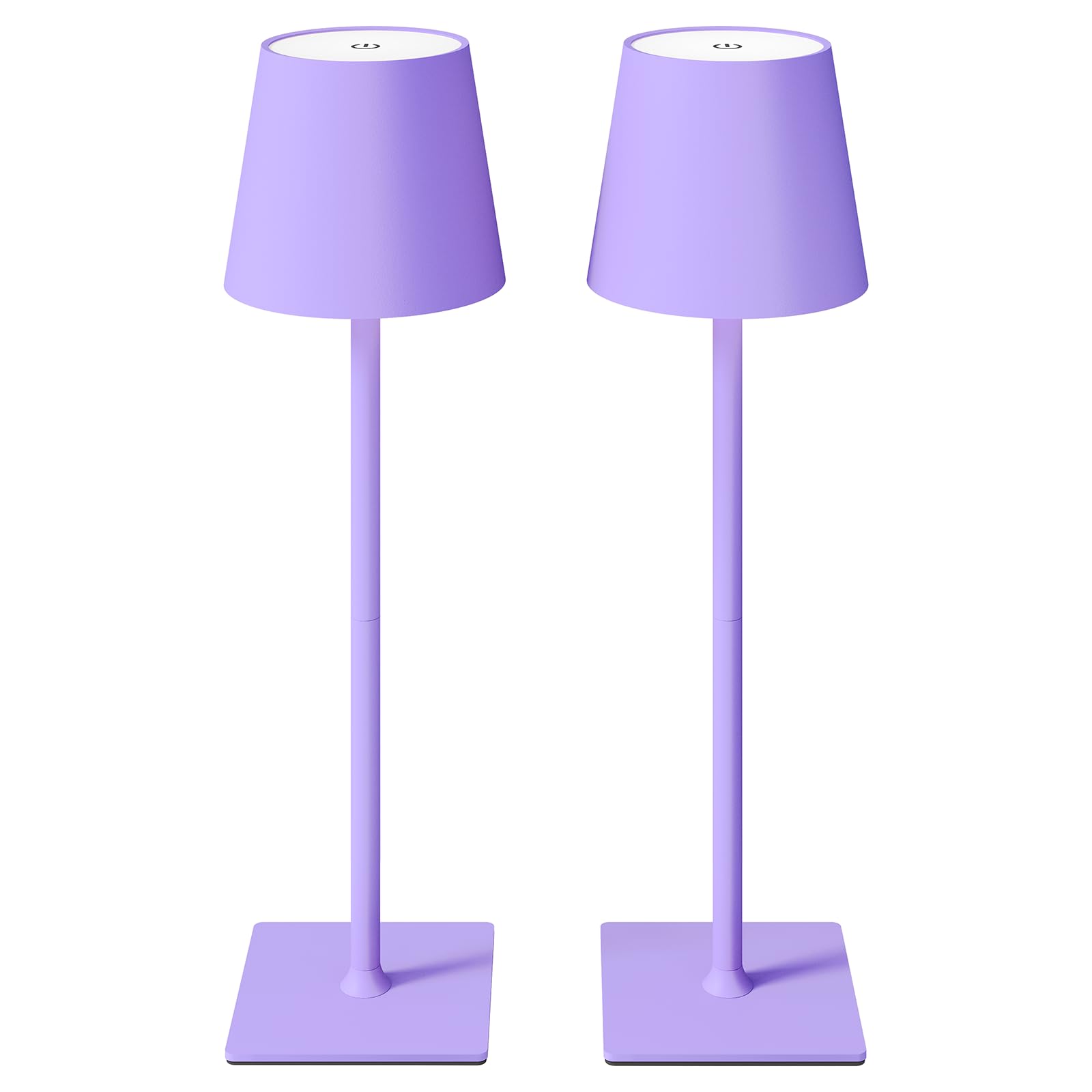 Dazzling Pops - Cordless Table Lamps Colors Stepless Dimming 5000mAh Rechargeable Battery LED Desk Lamp Bedroom Couple - Purple 2 Pack