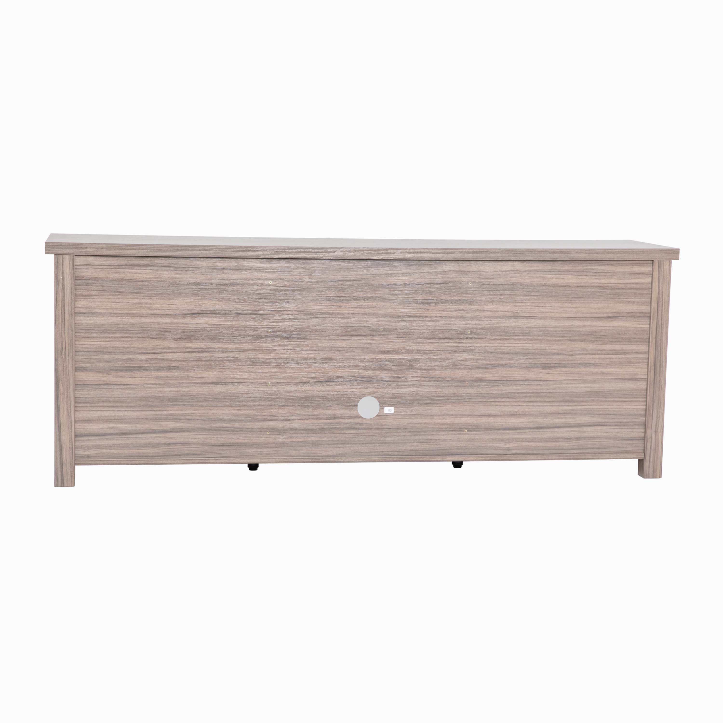 Alt View 15. Alamont Home - Kilead Farmhouse TV Stand for up to 80" TVs - 65" Engineered Wood Framed Media Console with Open Storage - Gray Wash Oak.