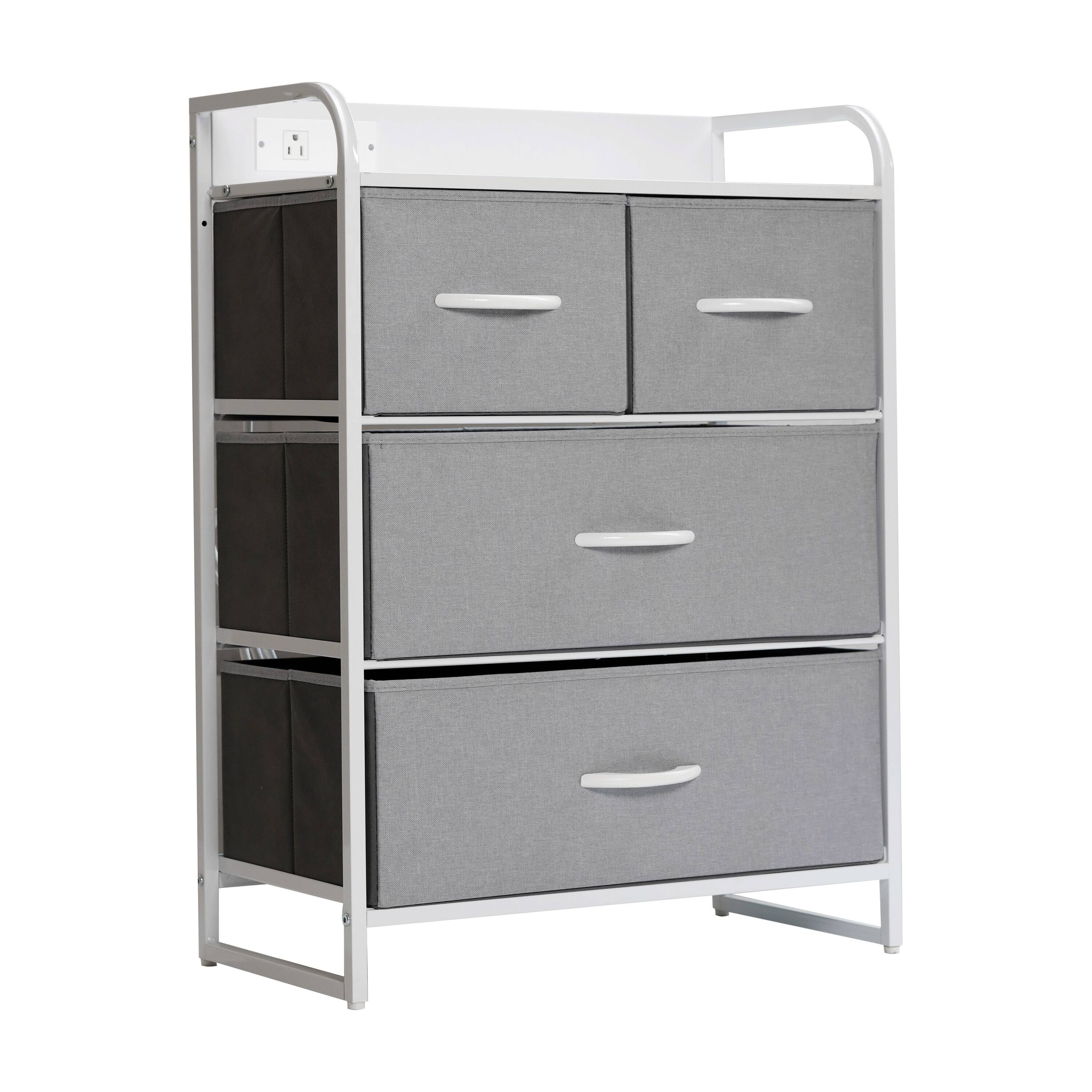 Gray Drawers/White Frame