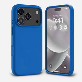 Entronix - Case for iPhone 17 Pro Max - Soft-Touch Liquid Silicone Protection - Aqua Blue