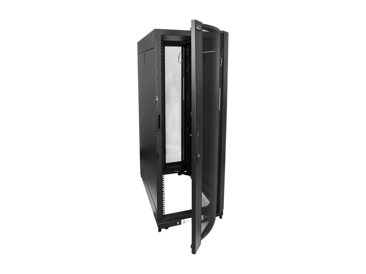 Alt View 2. Startech - StarTech.com RK2537BKM 25U Server Rack Cabinet - 37" Deep Enclosure - Network/Computer Cabinet - Black.