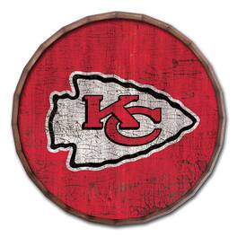 Fan Creations - Kansas City Chiefs 24" Cracked Color Barrel Top Sign - Multicolor