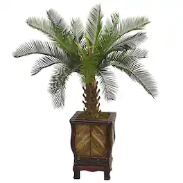 BreeBe - 3' Cycas Tree in Wood Planter - Green