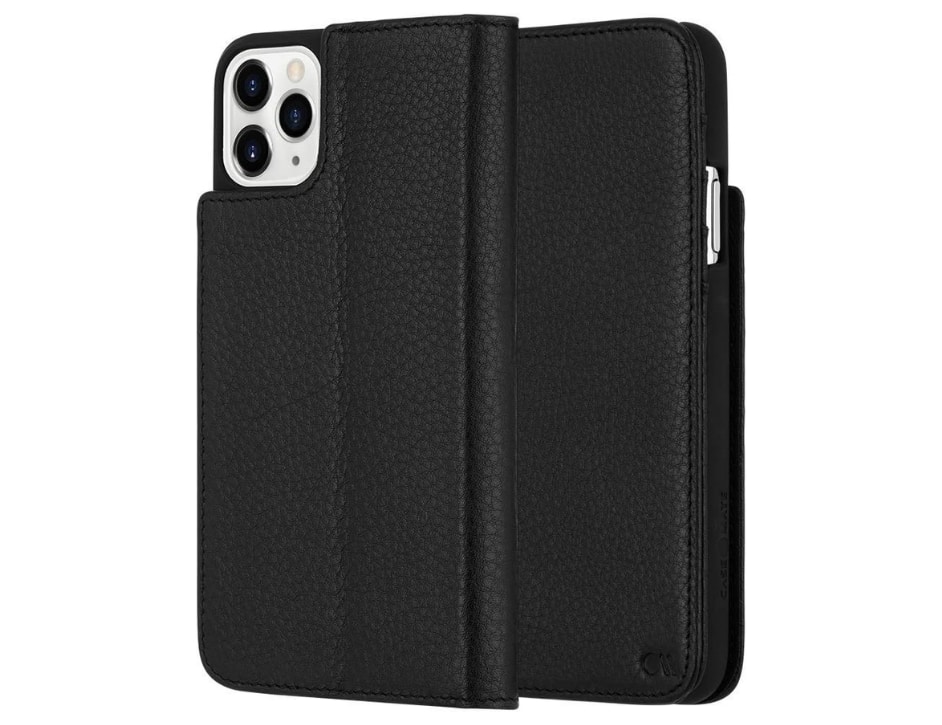 Case-Mate - Apple iPhone 11 Pro Case Genuine Leather Wallet Folio - Black