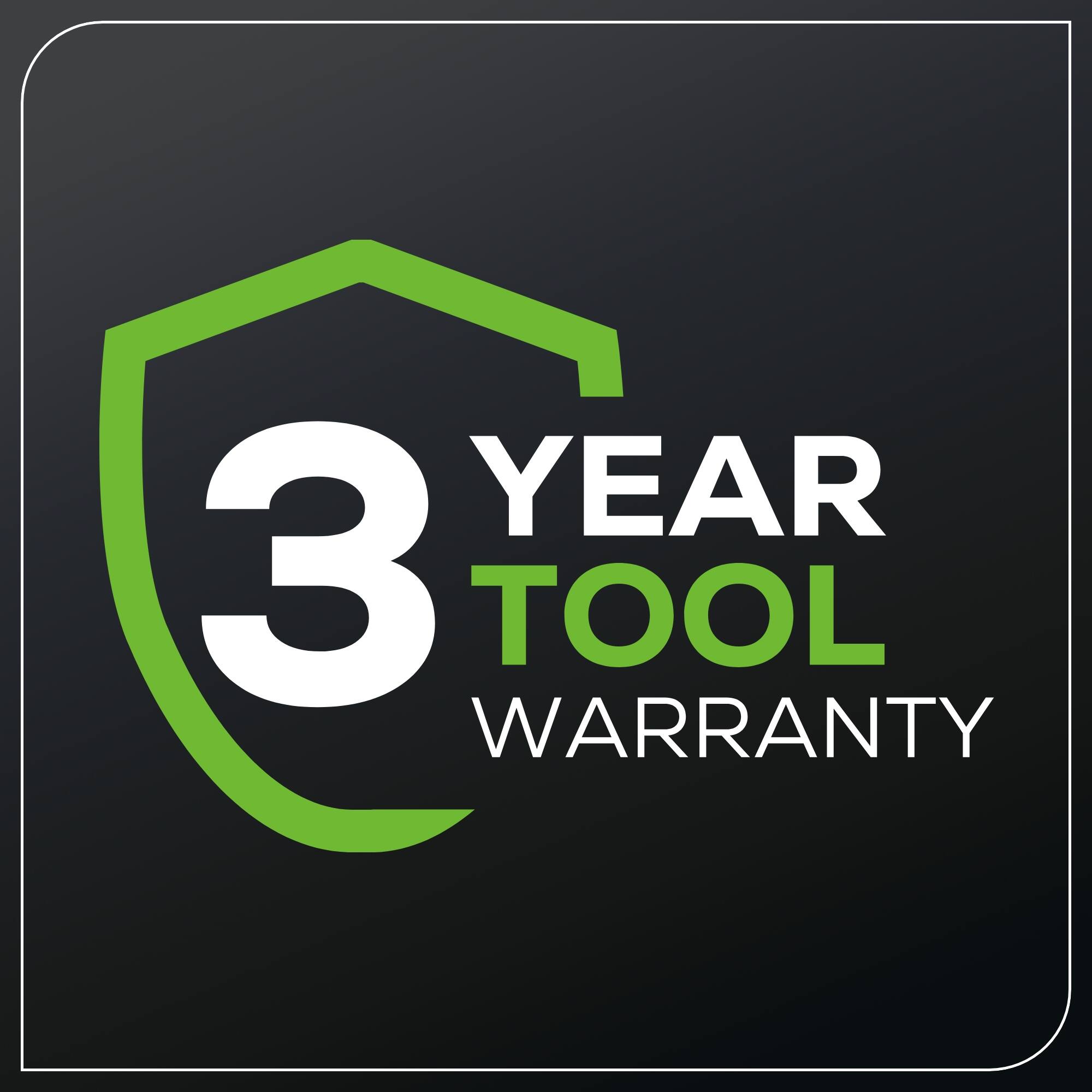 3 YEAR TOOL WARRANTY