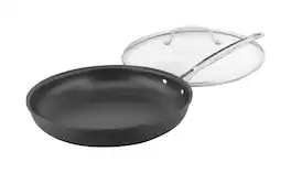Cuisinart - Chef's Classic Aluminum Skillet w/Lid 12 in - Black