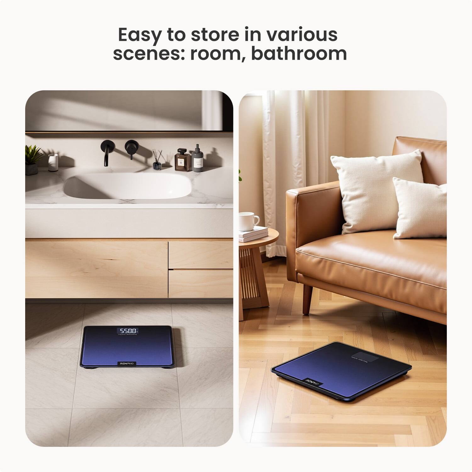 Easy to store in various scenes: room, bathroom