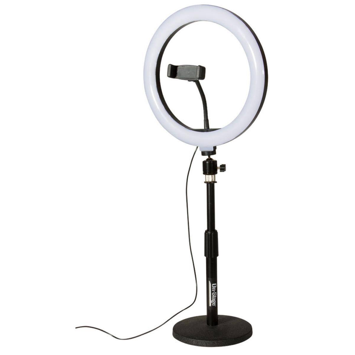 Front. On Stage Stands - On-Stage VLD360 10" LED Ring Light Kit.