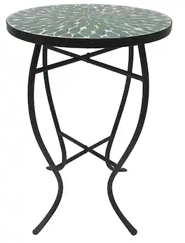 Jiallo - Mosaic Art Collection Leave Accent Table - Green