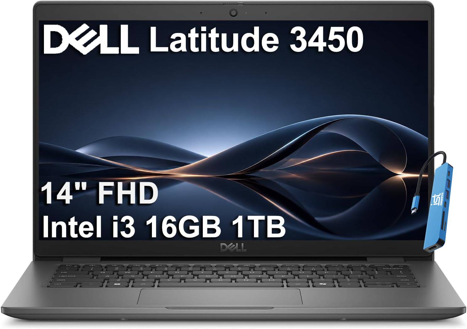 Dell - Upgraded - Latitude 3450 14" FHD Business Laptop - Intel Core i3-1315U - 16GB RAM - 1TB SSD - Backlit - Fingerprint - Win11Pro - Gray