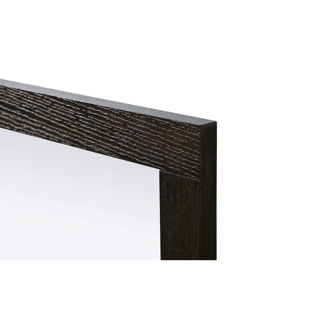 Angle. Elegant Kitchen and Bath - Noah Wooden Rectangle Mirror 60 x 36 in Chocolate Oak - Chocolate Oak.
