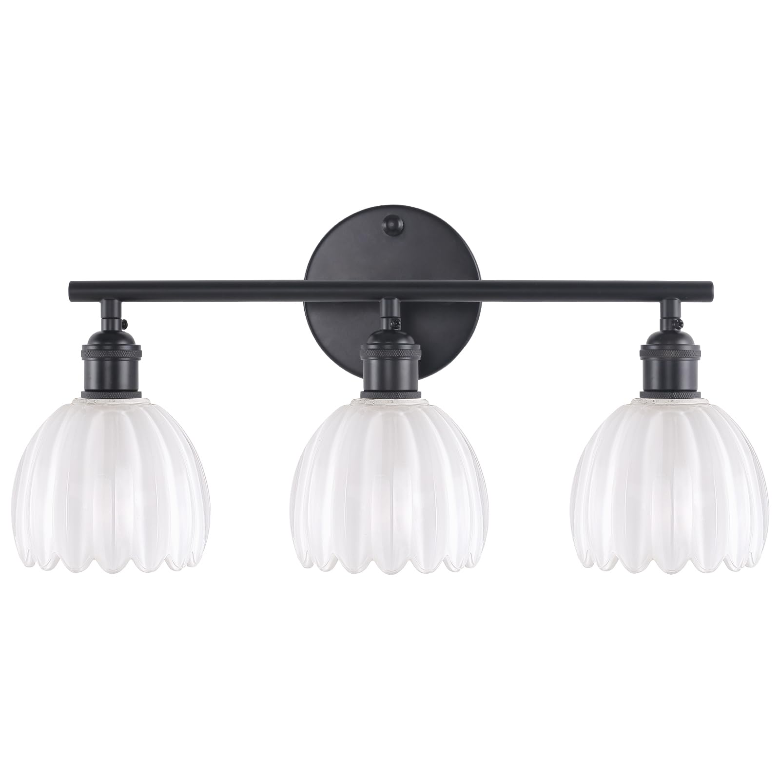 3 Heads-Black Base-Tulip White-Hardwired