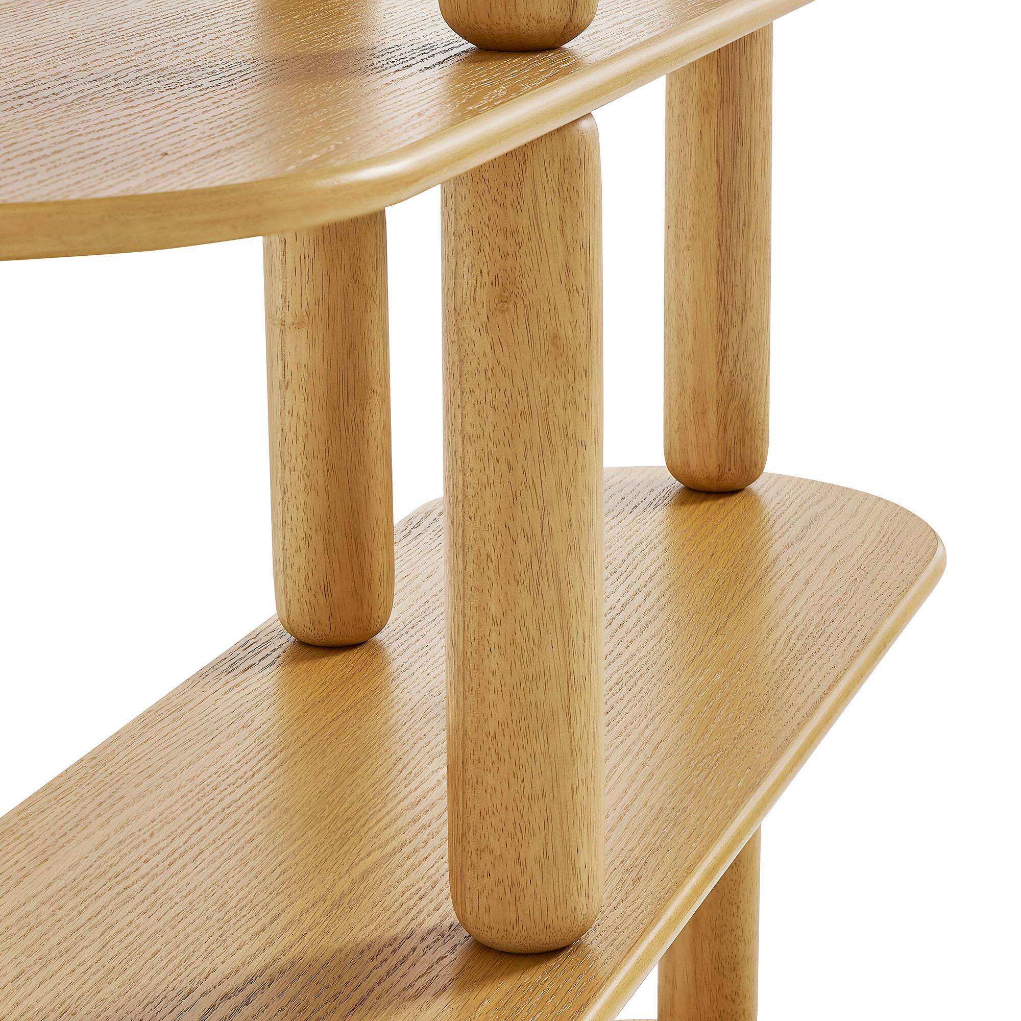 Alt View 4. Modway - Arcus 4-Tier Oval Wood Bookshelf by Modway - Oak.