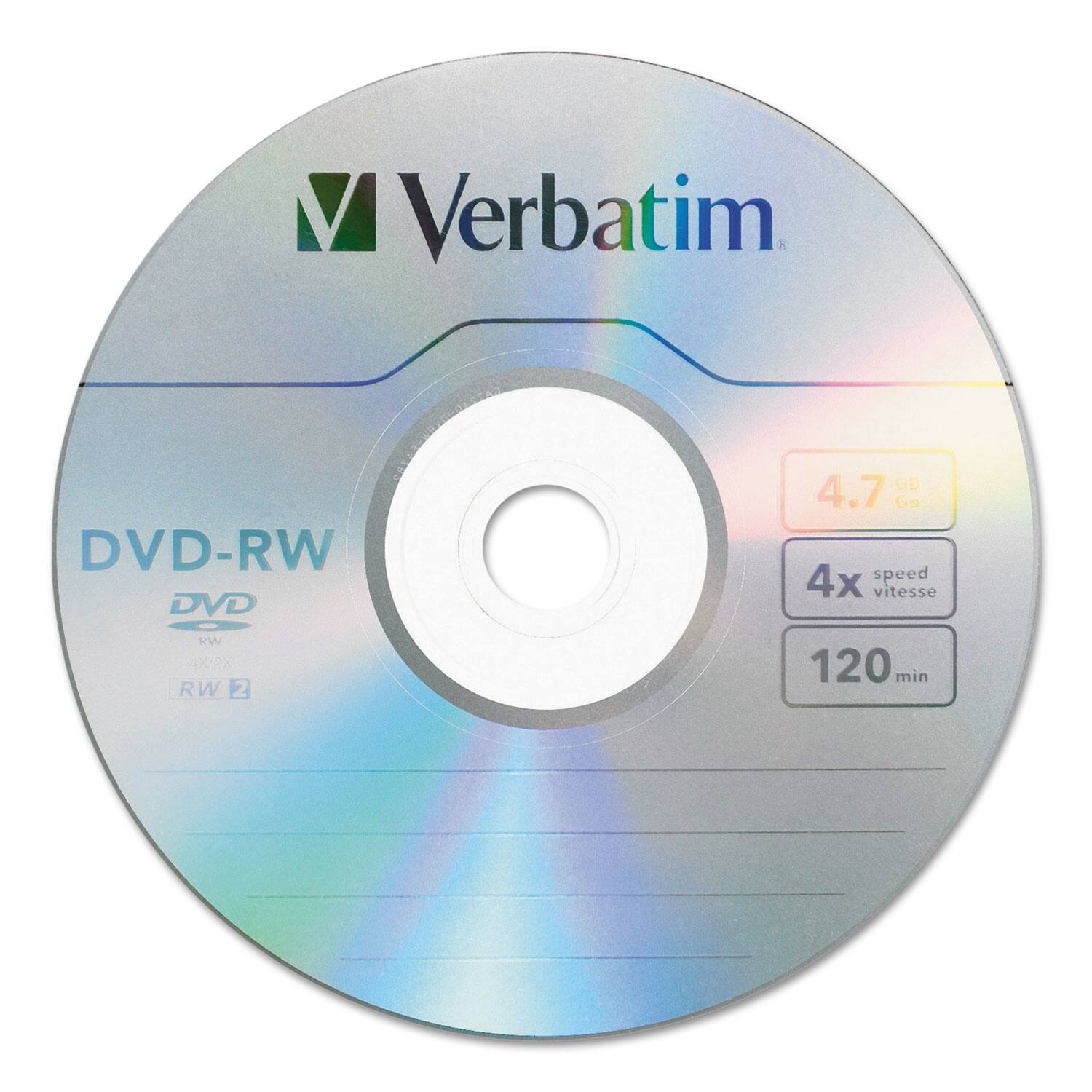 Verbatim  
DVD-RW  
4.7 GB  
4x speed  
120 min